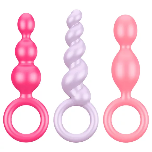 Satisfyer Booty Call - analni čep set - večbarvni - 3 deli