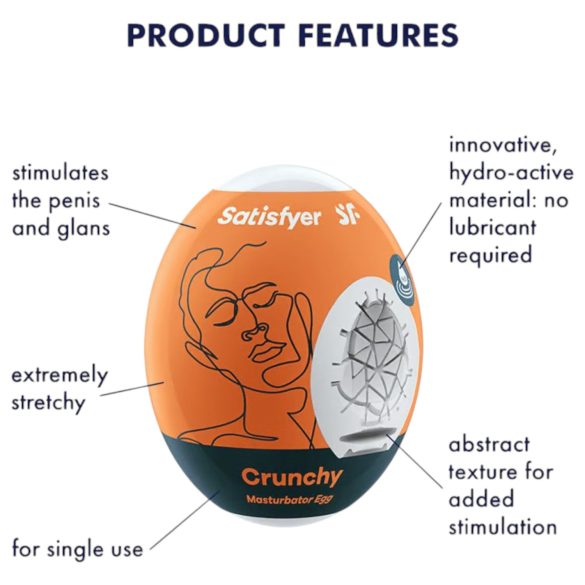 Satisfyer Egg Crunchy - masturbator za penis - enkratna uporaba
