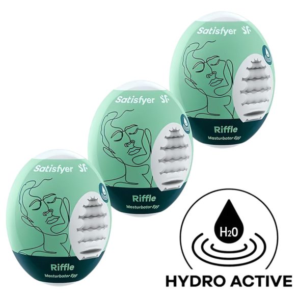 Satisfyer Egg Riffle - komplet masturbatorjev za penis - 3 kosi