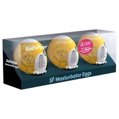   Satisfyer Egg Fierce - komplet masturbatorjev v obliki jajca - 3 kosi