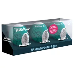 Satisfyer Egg Naughty - masturbator jajčka set - 3 kosi