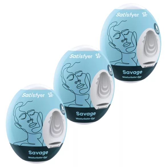 Satisfyer Egg Savage - set masturbatorjev jajček - 3 kosi