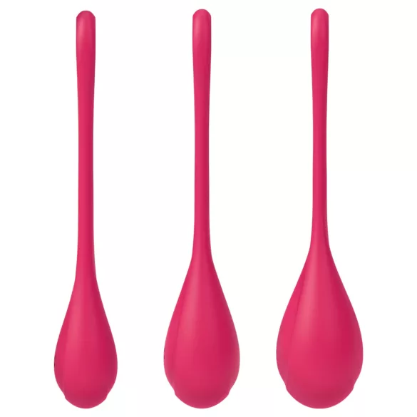 Satisfyer - japonske kroglice set - 3-delni - rdeča