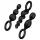 Satisfyer - analni čep set - 3-delný - črna