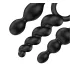 Satisfyer - analni čep set - 3-delný - črna