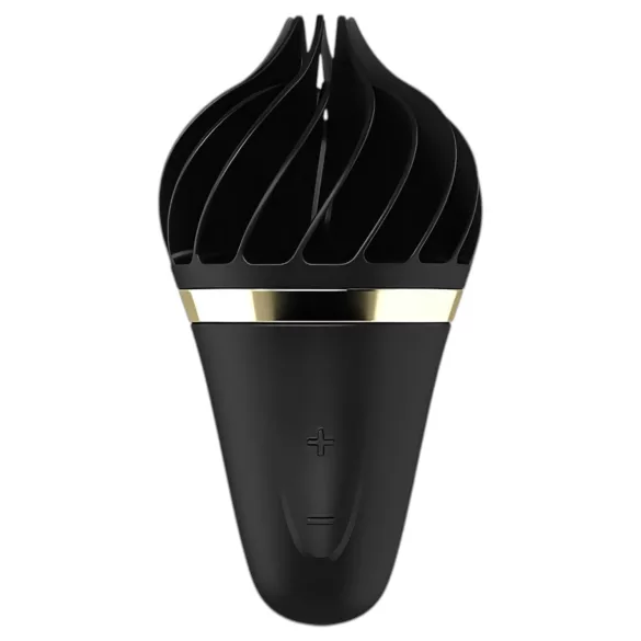 Satisfyer Sweet Treat - polnilni vibrator za klitoris z vrtečo glavico - črna
