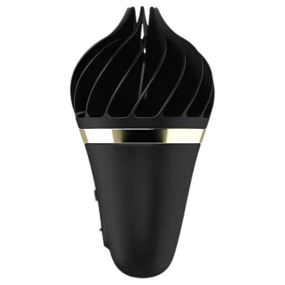 Satisfyer Sweet Treat - polnilni vibrator za klitoris z vrtečo glavico - črna