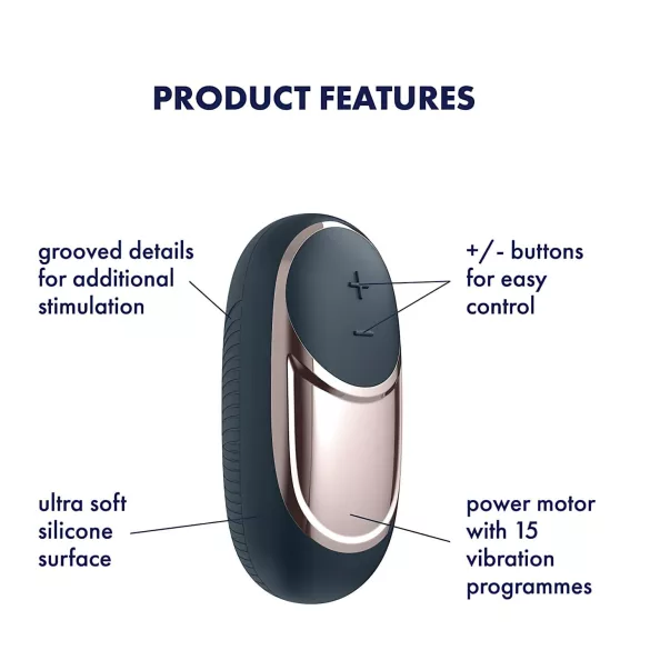 Satisfyer - klitoralni vibrator - polnjenje USB - črna
