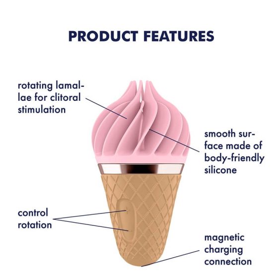 Satisfyer Sweet Treat - brezžični rotacijski klitorisni vibrator (roza-rjava)