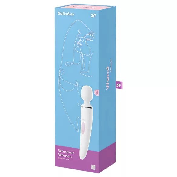 Satisfyer Wand-er Woman - vodoodporni masažni vibrator (bel)