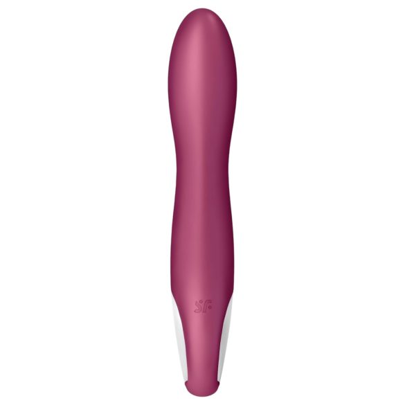 Satisfyer Big Heat - polnilni, ogrevalni G-točka vibrator (rdeč)