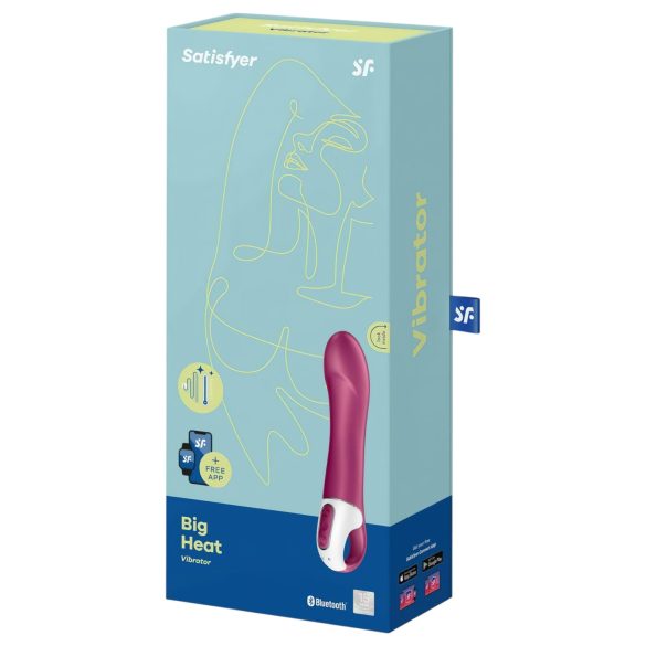 Satisfyer Big Heat - polnilni, ogrevalni G-točka vibrator (rdeč)
