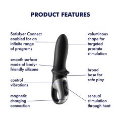   Satisfyer Hot Passion - pametni, grelni analni vibrator (črn)
