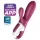 Satisfyer Hot Bunny - z aplikacijo upravljan grelni vibrator z ušesci za klitoris (rdeč)