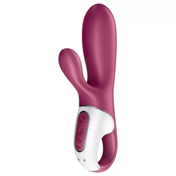 Satisfyer Hot Bunny - z aplikacijo upravljan grelni vibrator z ušesci za klitoris (rdeč)