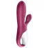Satisfyer Hot Bunny - z aplikacijo upravljan grelni vibrator z ušesci za klitoris (rdeč)