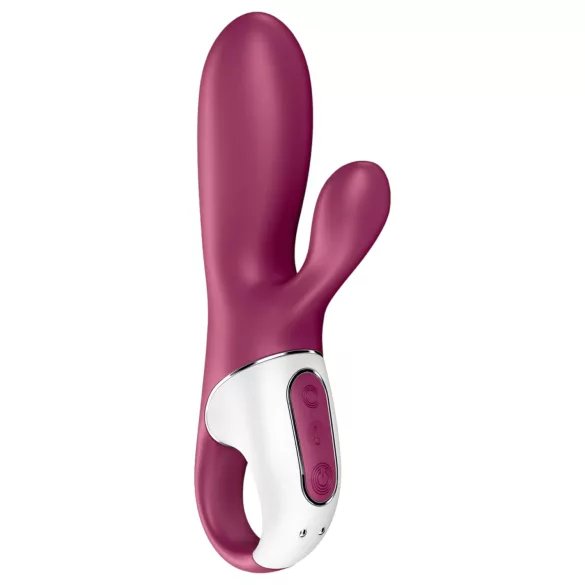 Satisfyer Hot Bunny - z aplikacijo upravljan grelni vibrator z ušesci za klitoris (rdeč)