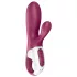Satisfyer Hot Bunny - z aplikacijo upravljan grelni vibrator z ušesci za klitoris (rdeč)