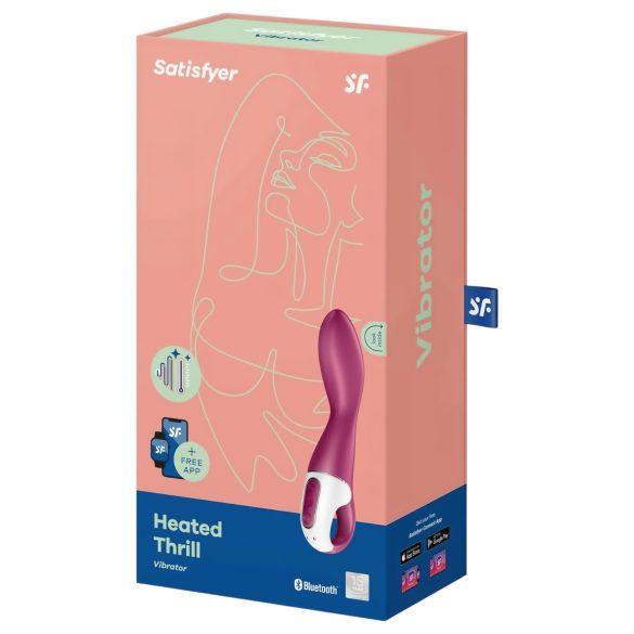 Satisfyer Heated Thrill - vibrirajoči stimulator s segrevanjem - rdeč