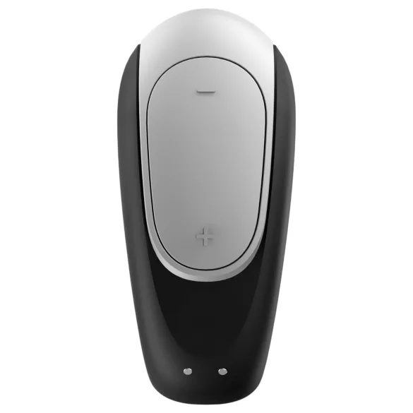 Satisfyer Double Fun - vibrator za pare - vodoodporen, pameten - črn