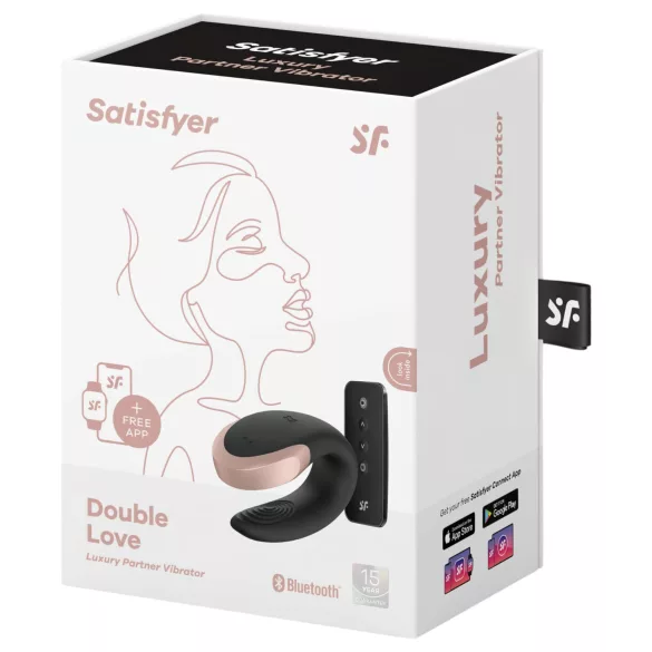 Satisfyer Double Love - vibrator za pare - pameten, daljinski upravljalnik