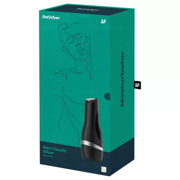 Satisfyer Men Classic - moški masturbator z vakuumom - srebrn