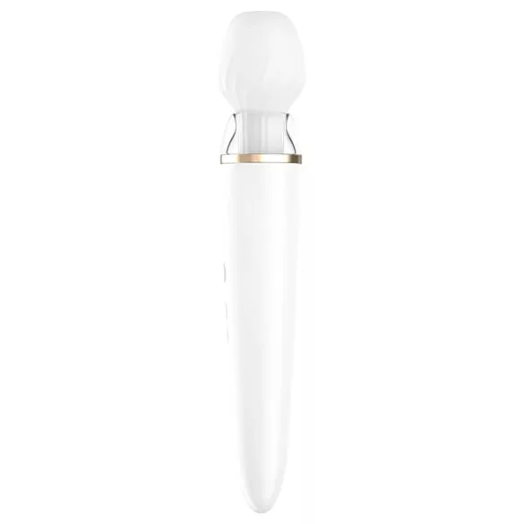 Satisfyer Double Wand-er - masažni vibrator - pametni - bel