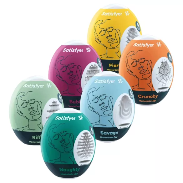 Satisfyer Egg Set - masturbator za penis - komplet 6 kos