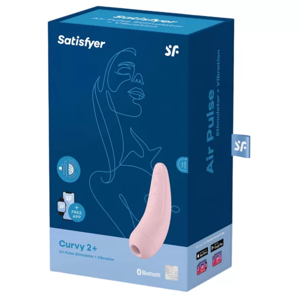 Satisfyer Curvy 2+ - stimulator klitorisa na zračne valove - roza