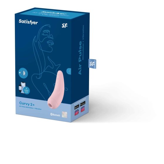 Satisfyer Curvy 2+ - pametni, vodoodporni klitorisni vibrator z možnostjo polnjenja (roza)