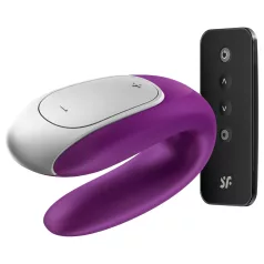   Satisfyer Double Fun - vibrator za pare - daljinsko upravljanje - vijoličen