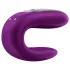 Satisfyer Double Fun - vibracijski parni stimulator z upravljanjem prek aplikacije (vijoličen)