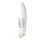 Satisfyer Double Flex - aplikacijsko vodeni vibrator z nastavkom za klitoris (bel)