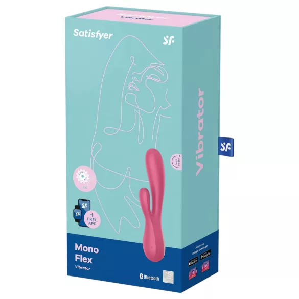Satisfyer Mono Flex - vibrator za par - vodoodporen silikon rdeč