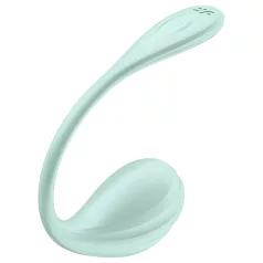   Satisfyer Smooth Petal - vibracijsko jajce - pametno upravljanje - zelena