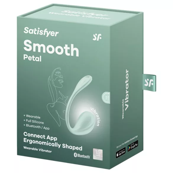 Satisfyer Smooth Petal - vibracijsko jajce - pametno upravljanje - zelena