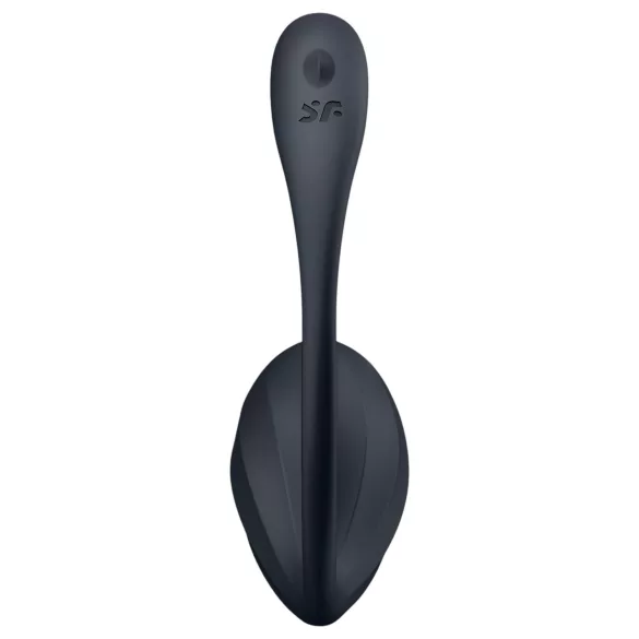 Satisfyer - vibracijsko jajce na daljinsko upravljanje - rebrasto - črno