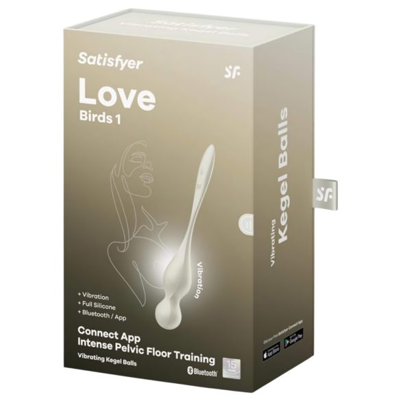 Satisfyer Love Birds 1 - pametna vibracijska kroglica (bela)