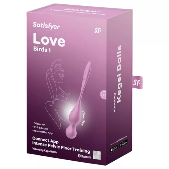 Satisfyer Love Birds 1 - vibracijska gejša kroglica - pametna - roza