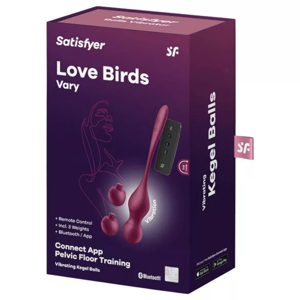 Satisfyer Love Birds Vary - vaginalne kroglice - prilagodljive - rdeča