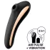 Satisfyer Dual Kiss - vibrator za vagino in klitoris - polnjenje USB - črna