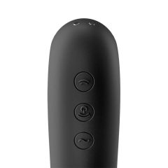   Satisfyer Dual Kiss - vaginalni in klitorisni vibrator za polnjenje (črn)