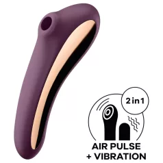   Satisfyer Dual Kiss - vibrator za klitoris in vagino - 2v1 - vijoličen