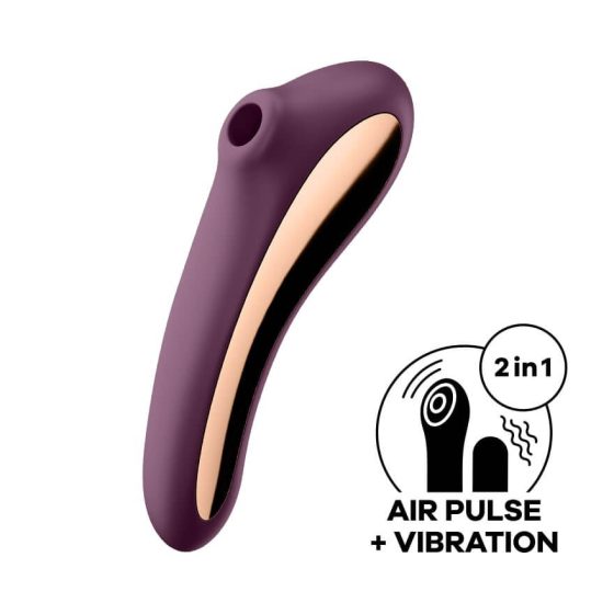 Satisfyer Dual Kiss - vaginalni in klitorisni vibrator za polnjenje (vijolična)