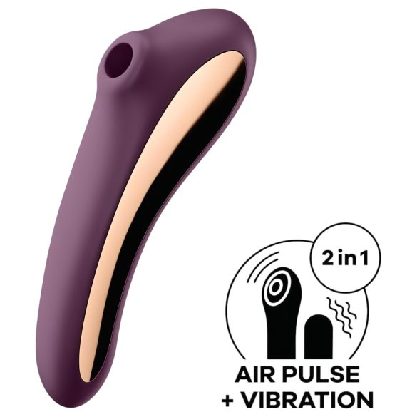 Satisfyer Dual Kiss - vibrator za klitoris in vagino - 2v1 - vijoličen