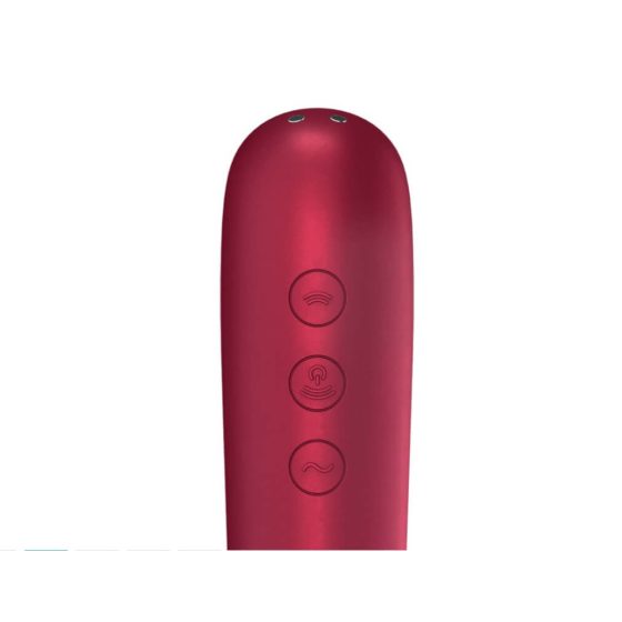 Satisfyer Dual Love - pametni, vodoodporni vaginalni in klitorisni vibrator, ki ga je mogoče ponovno napolniti (rdeč)
