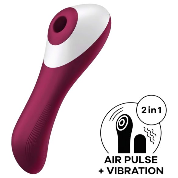 Satisfyer Dual Crush - vibrator za vagino in klitoris - akumulatorski - rdeč