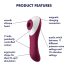 Satisfyer Dual Crush - vibrator za vagino in klitoris - akumulatorski - rdeč