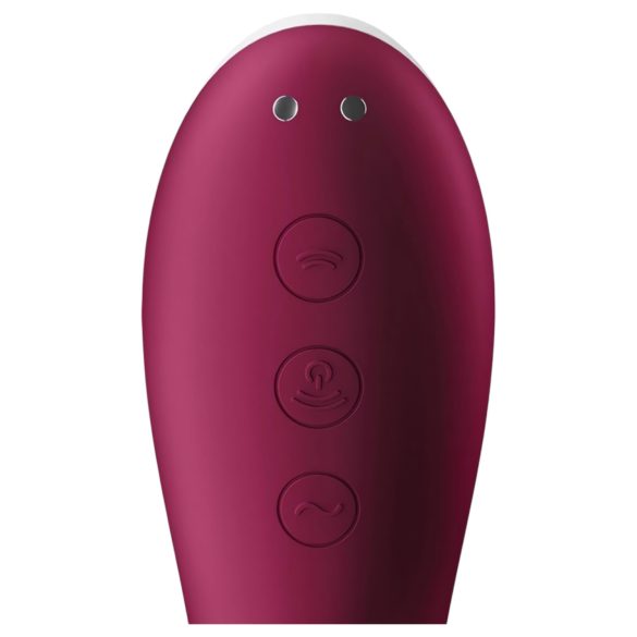 Satisfyer Dual Crush - vibrator za vagino in klitoris - akumulatorski - rdeč