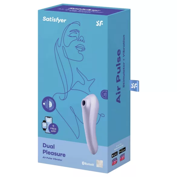 Satisfyer Dual Pleasure - vibrator in stimulator klitorisa - 2v1, lila